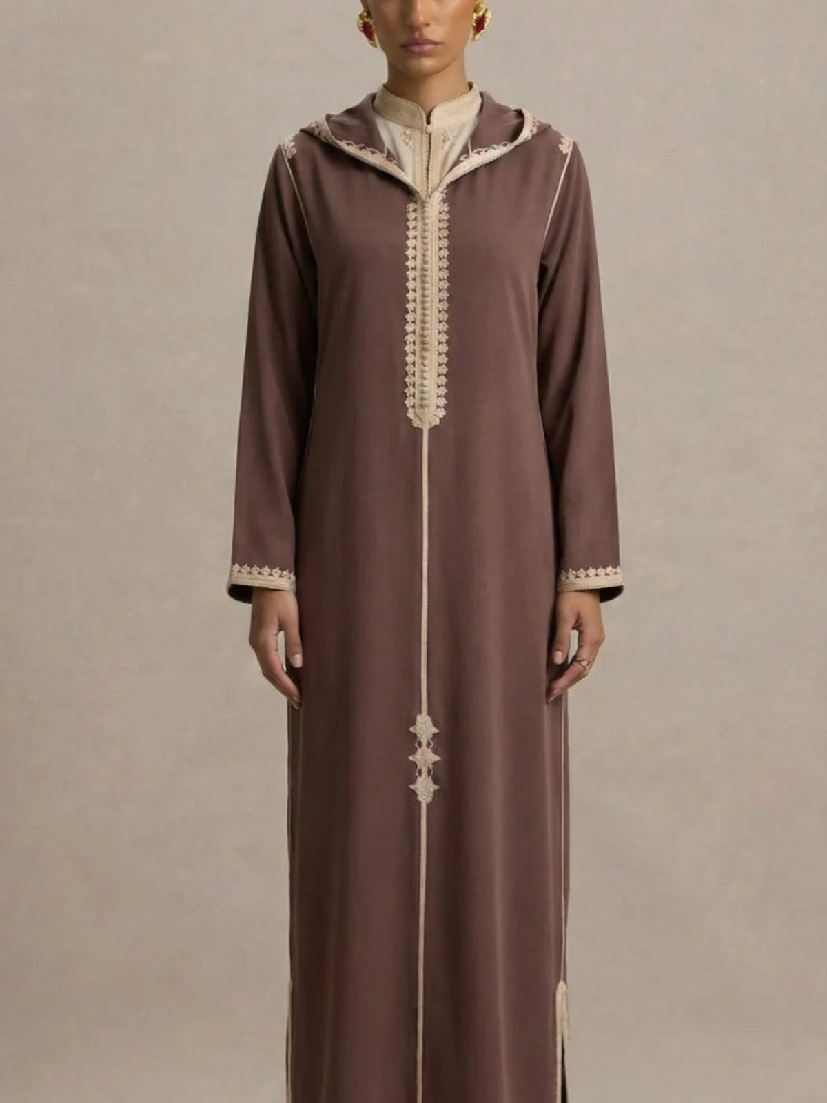 Djellaba beige (2 pezzi)