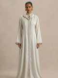 Djellaba Wit en Goudkleurig (2-delig) – afbeelding 1
