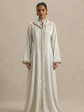 Djellaba Wit en Goudkleurig (2-delig)