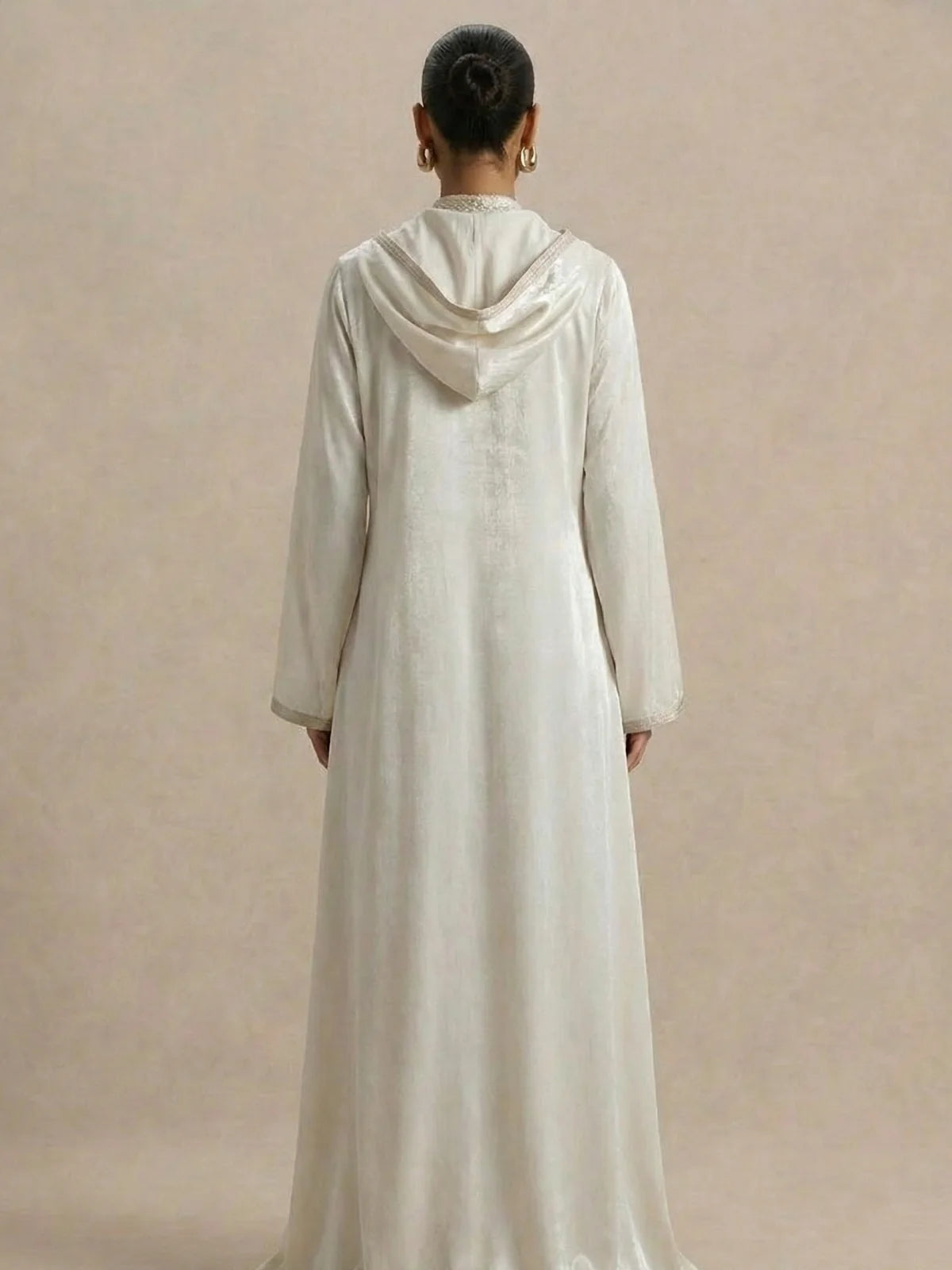 Djellaba Weiß und Goldfarben (2-teilig)