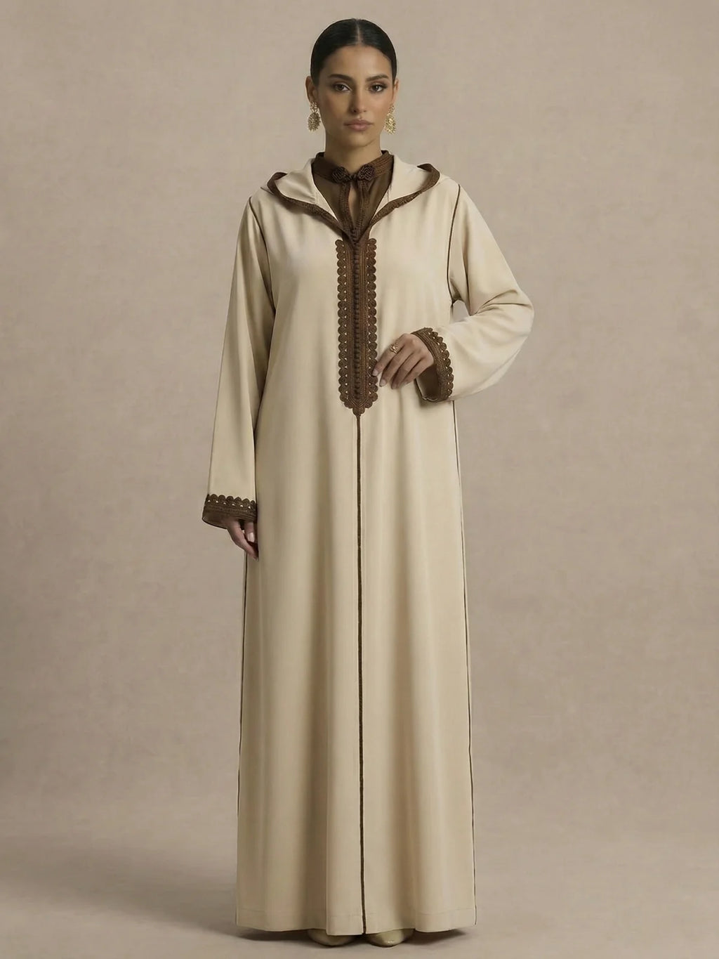 Djellaba color crema (2 pezzi)