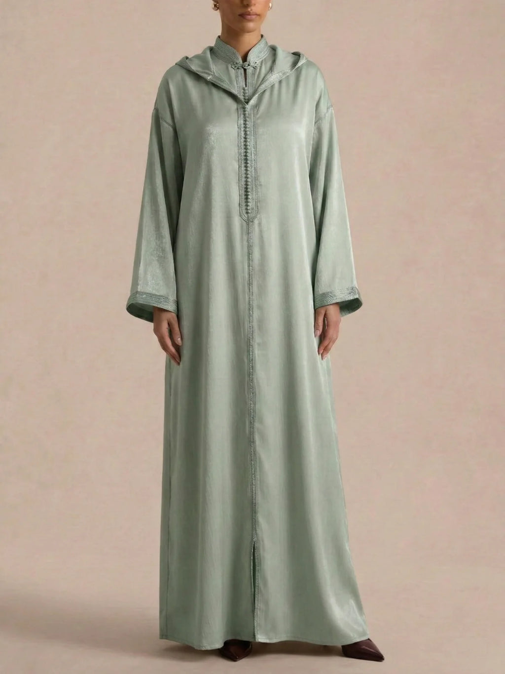 Djellaba semplice da donna (2 pezzi)