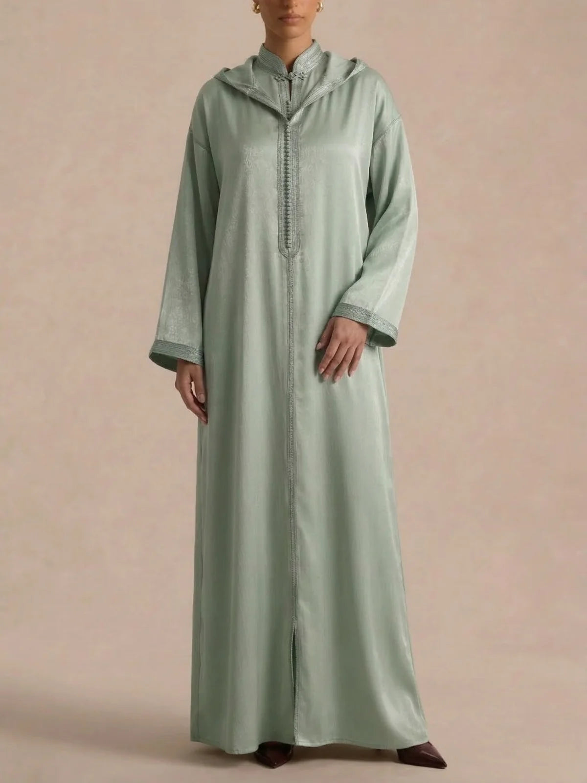 Djellaba semplice da donna (2 pezzi)