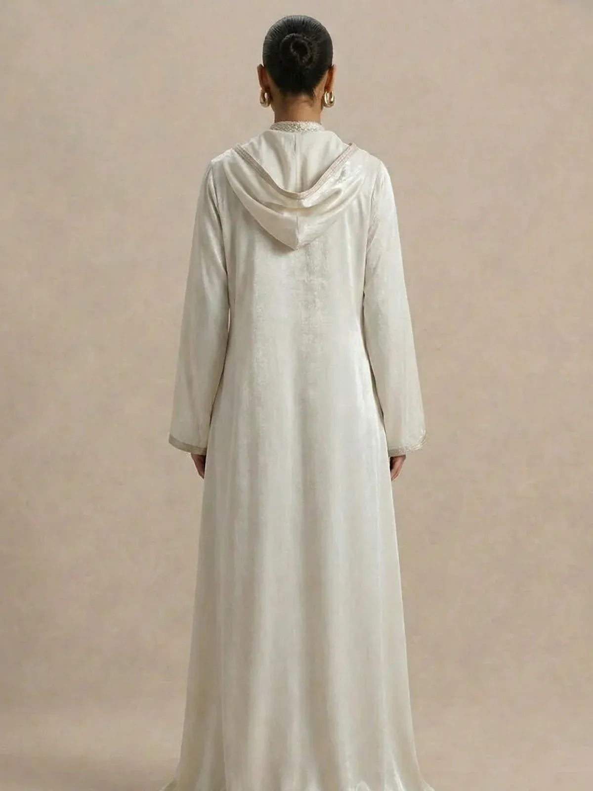 Djellaba Wit en Goudkleurig (2-delig)