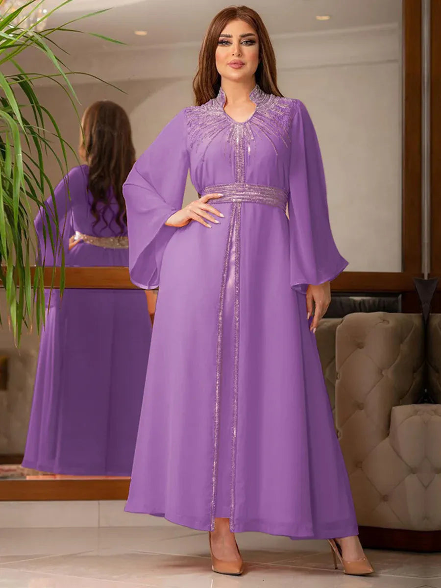 Donkerpaarse kaftan