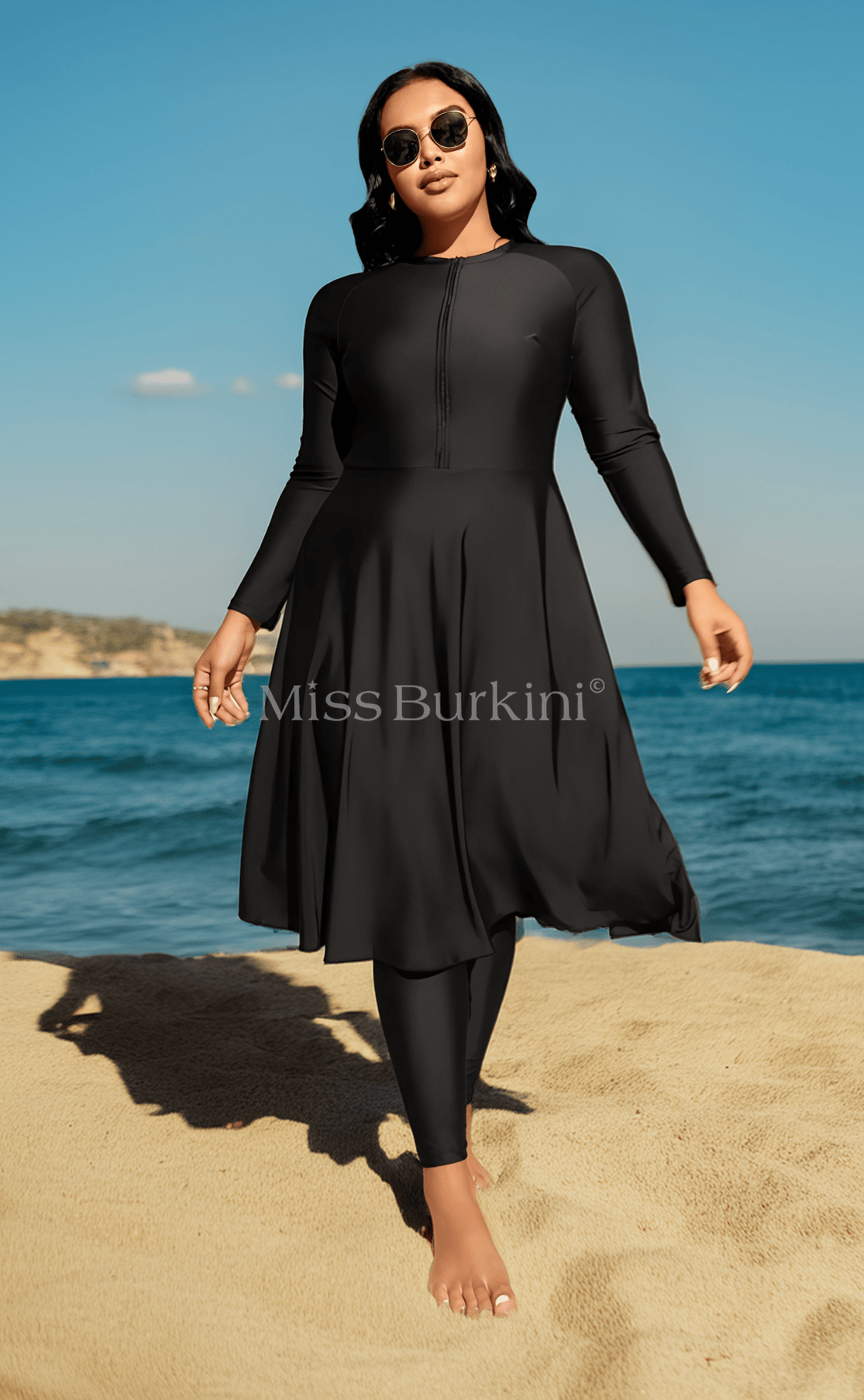 Large size Burkini Dayana black