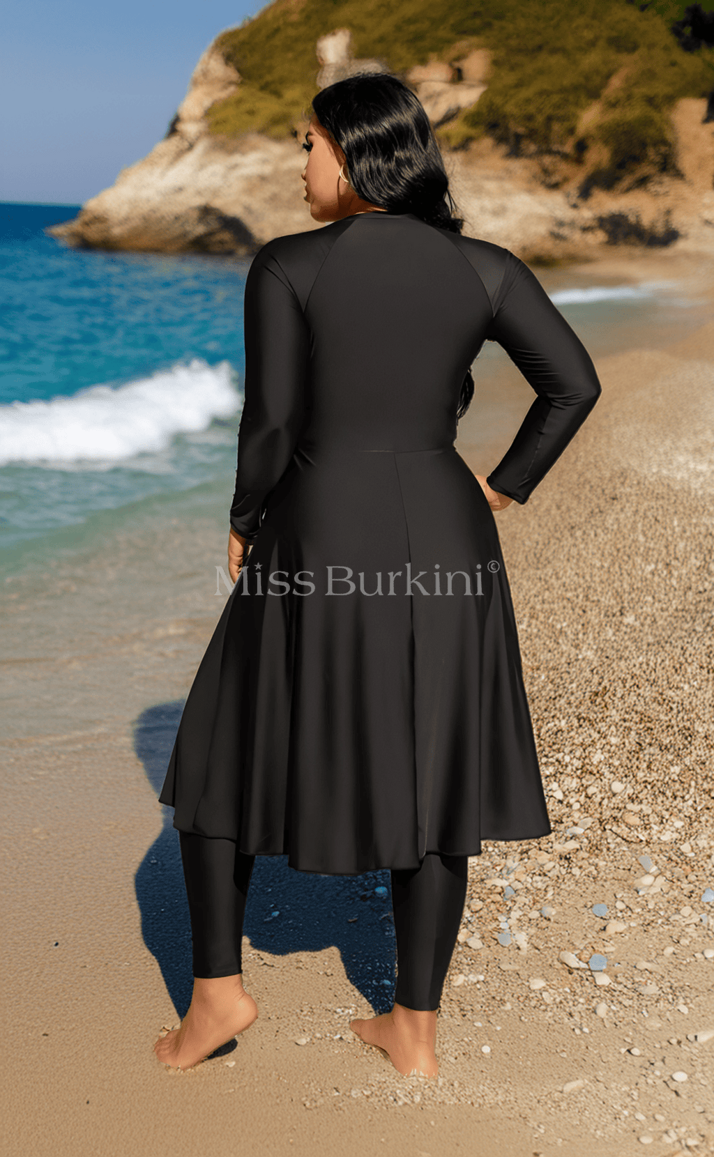 Large size Burkini Dayana black