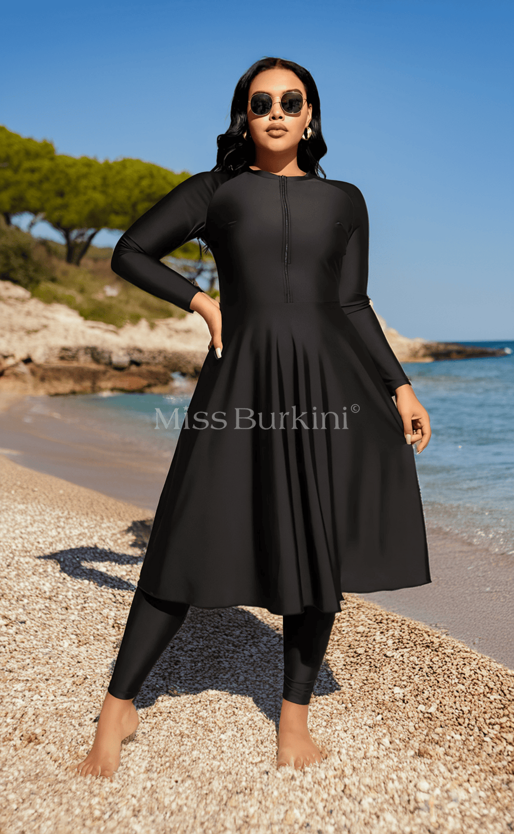 Large size Burkini Dayana black