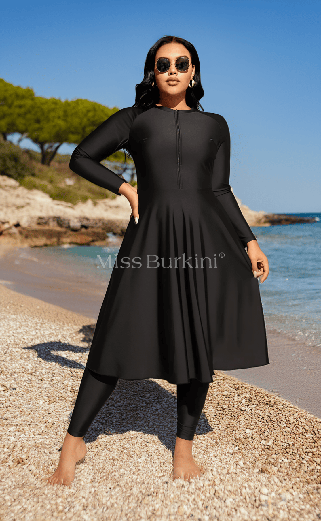 Große Größe Burkini Dayana schwarz