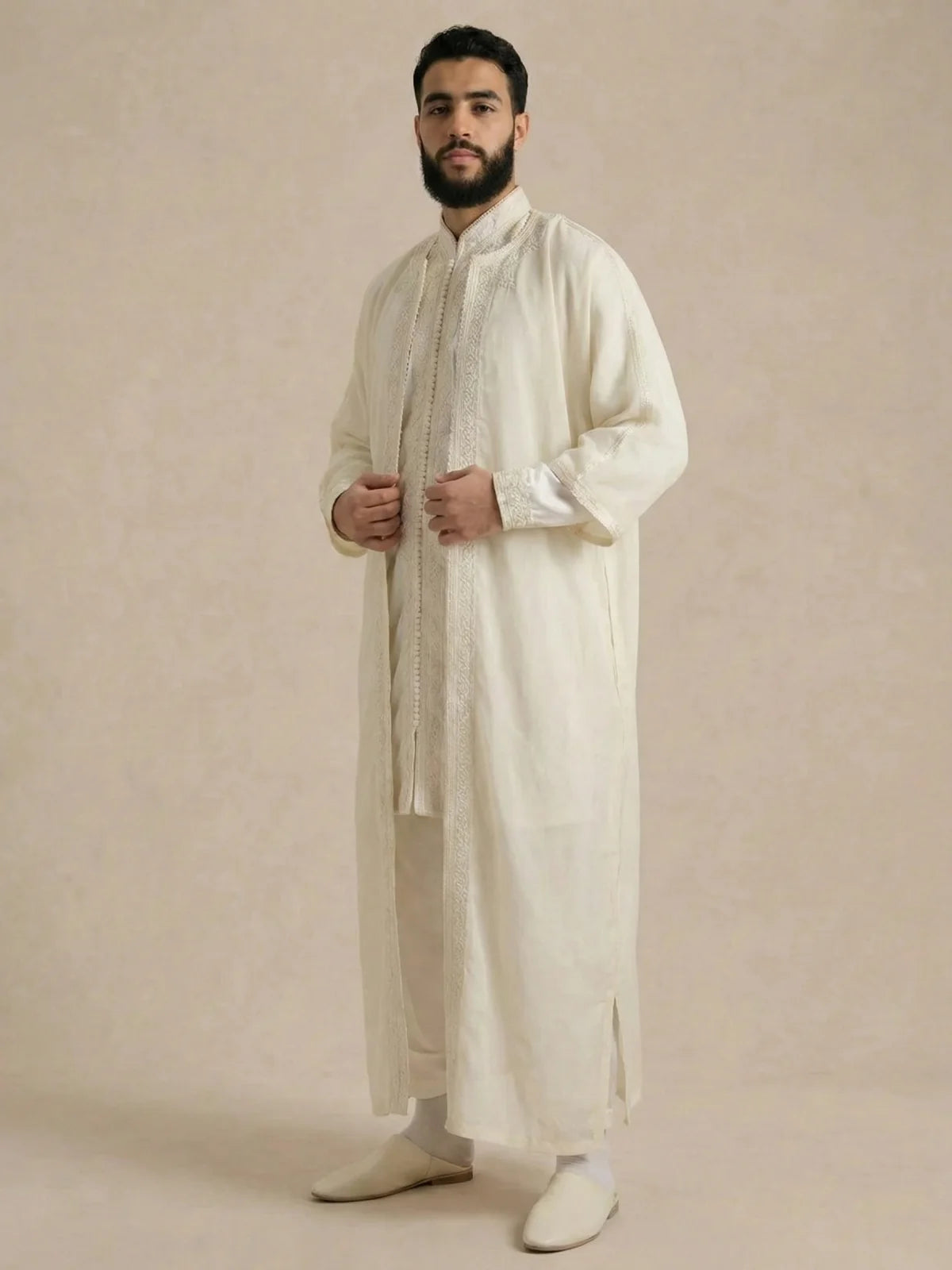 Djellaba Weiß