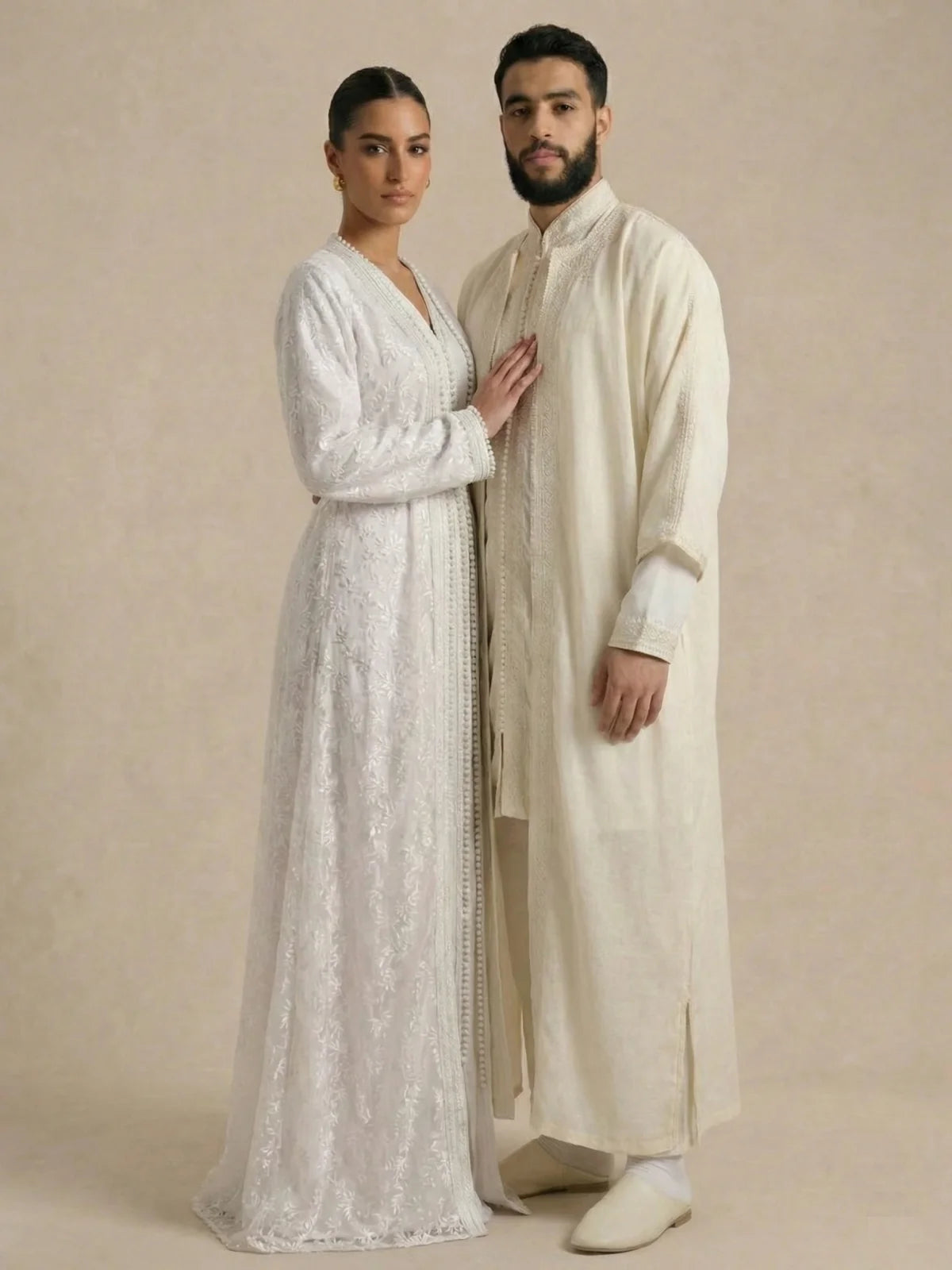 Djellaba Weiß