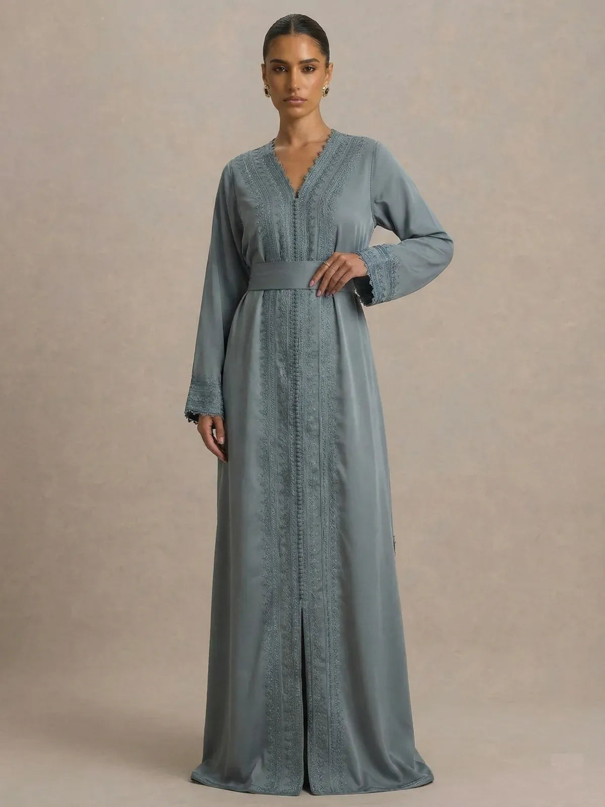 Kaftan Blau Grau