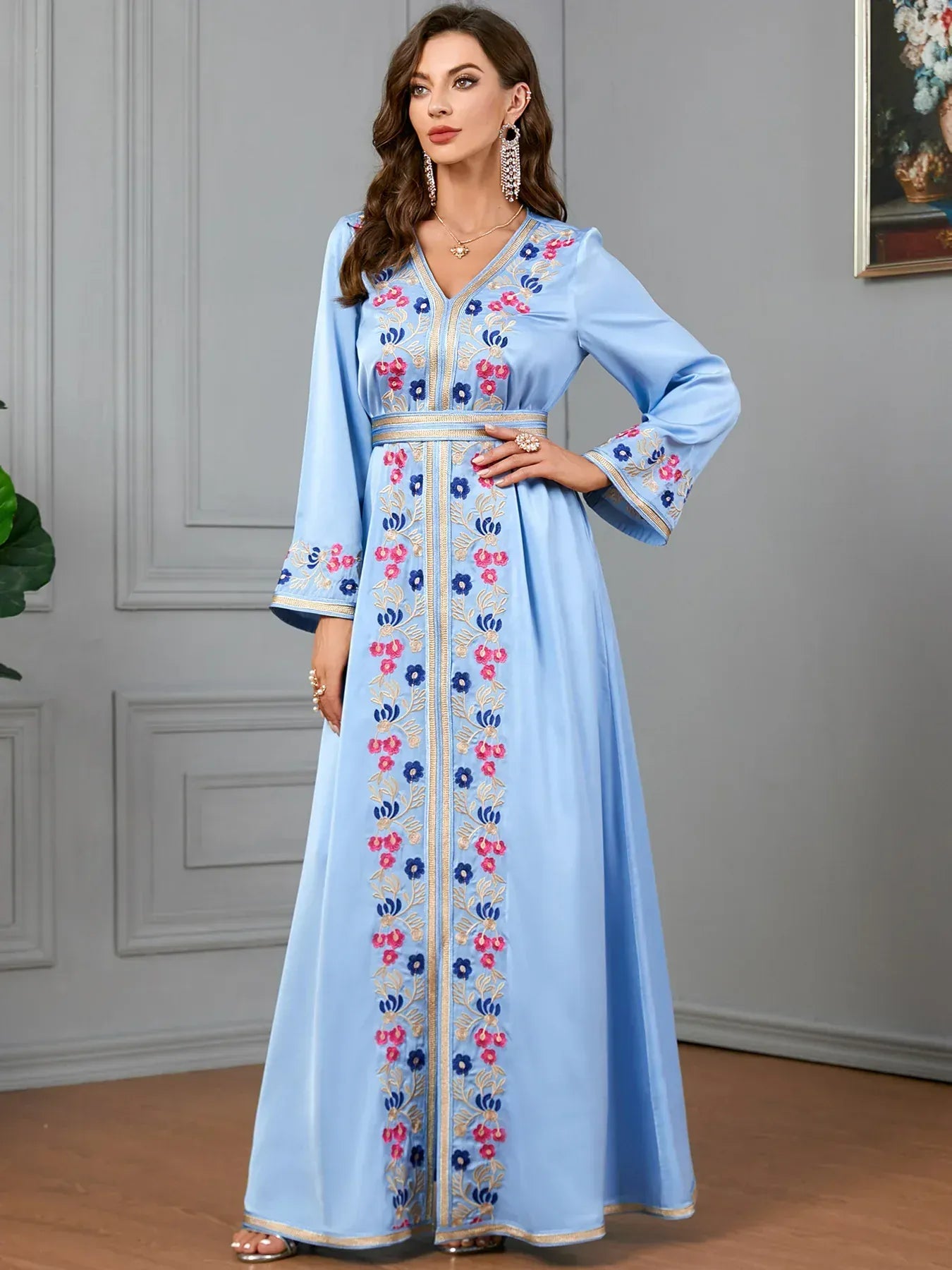 Kaftan Blauw Turkoois
