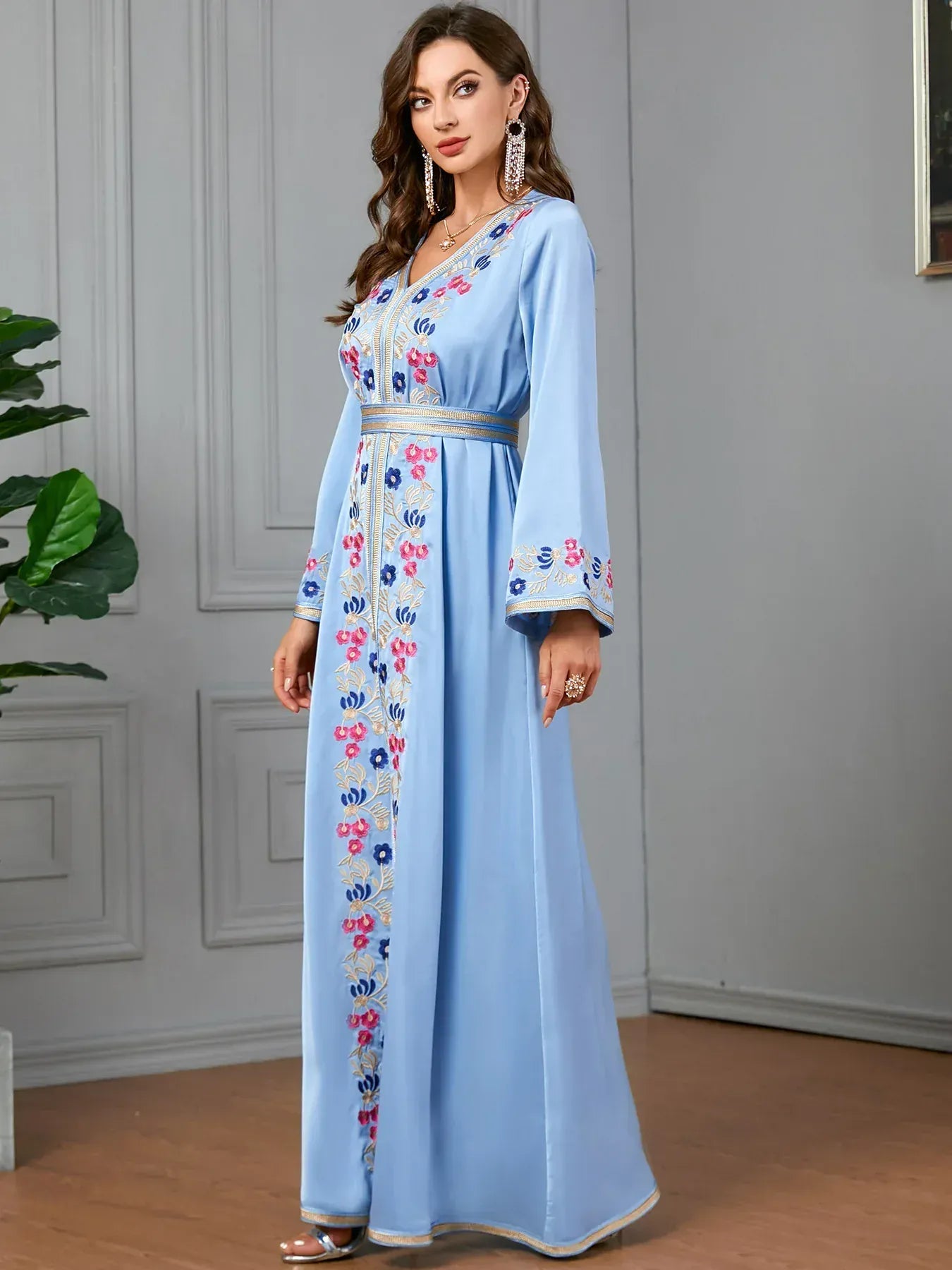 Kaftan Blauw Turkoois
