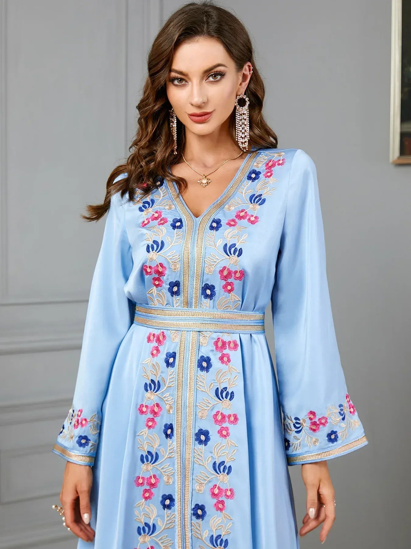 Kaftan Blauw Turkoois