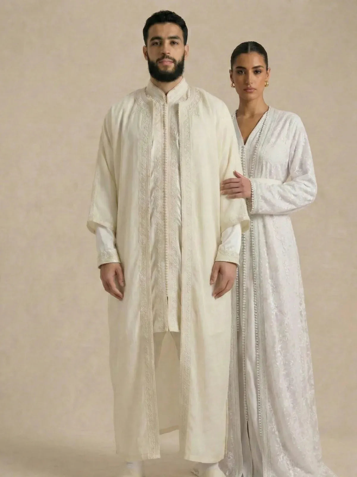 Kaftan Bruiloft Wit Modern