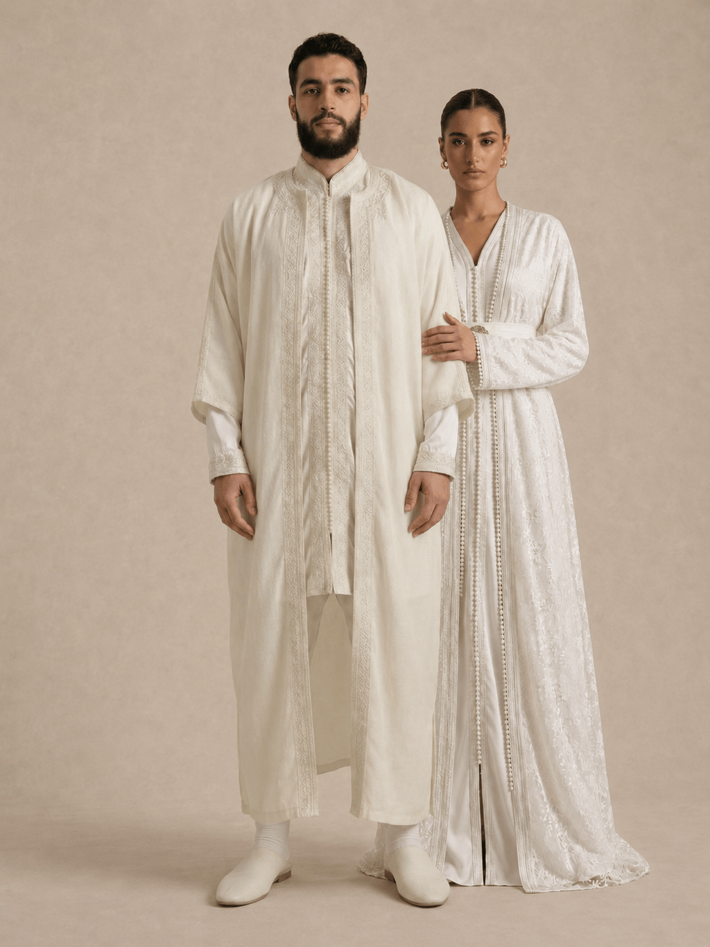 Kaftan Hochzeit Weiß Modern