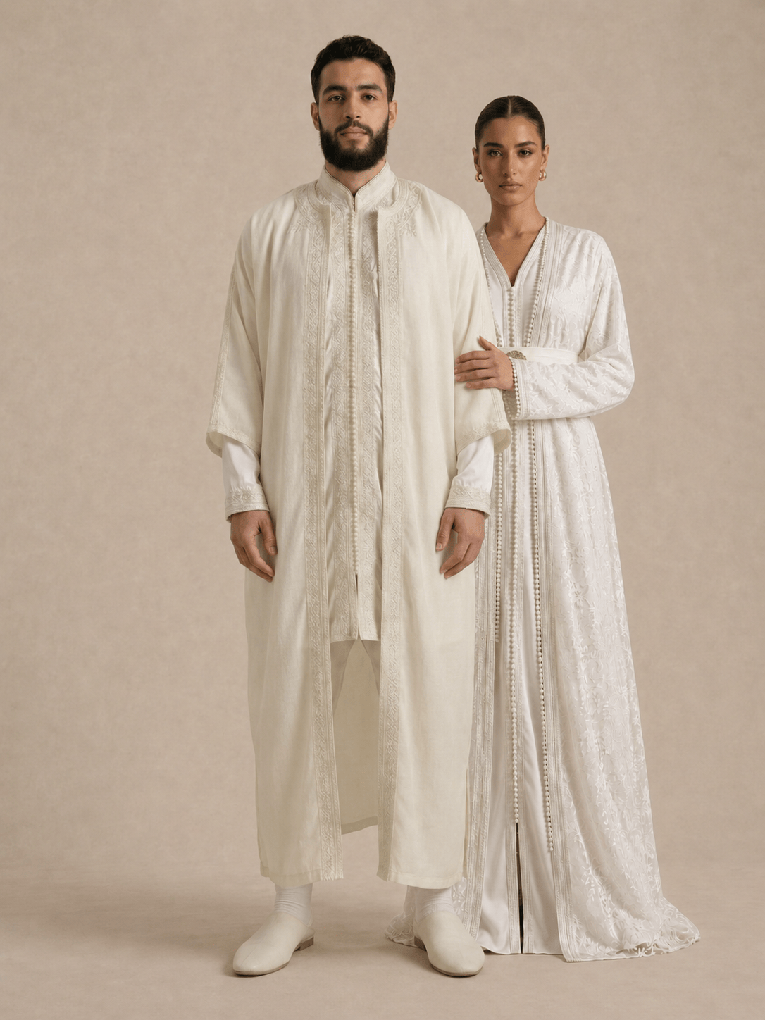 Kaftan Hochzeit Weiß Modern