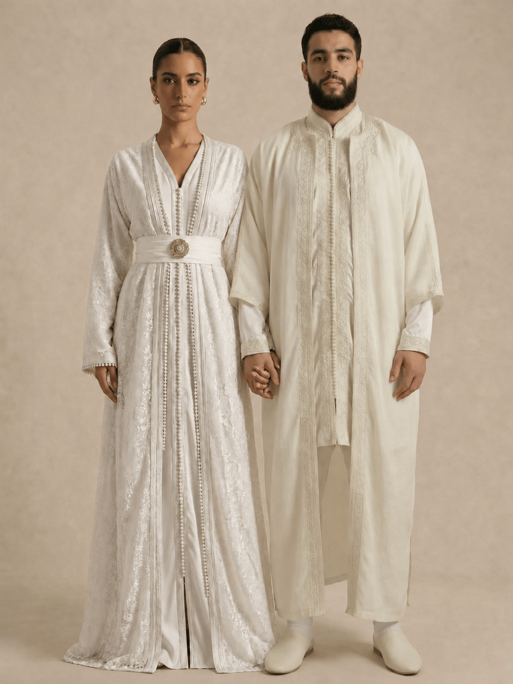 Kaftan Hochzeit Weiß Modern