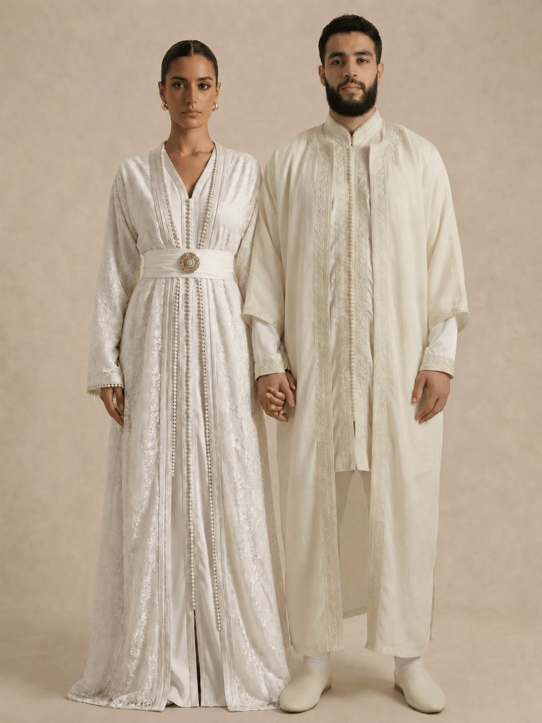 Kaftan Hochzeit Weiß Modern