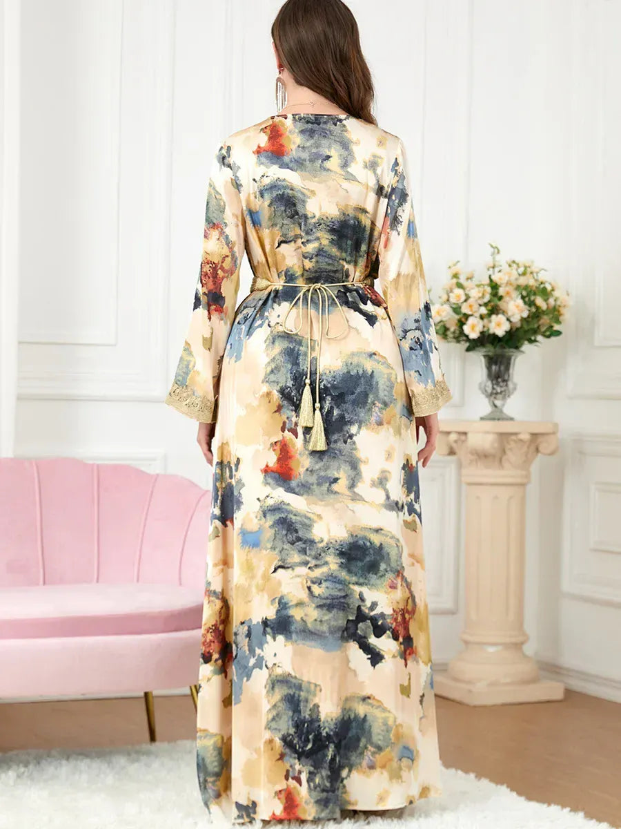 Kaftan Gelb und Blau