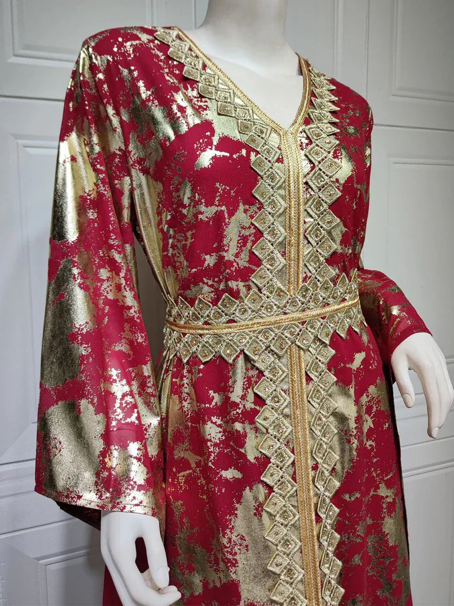 Kaftan Rood en Goud