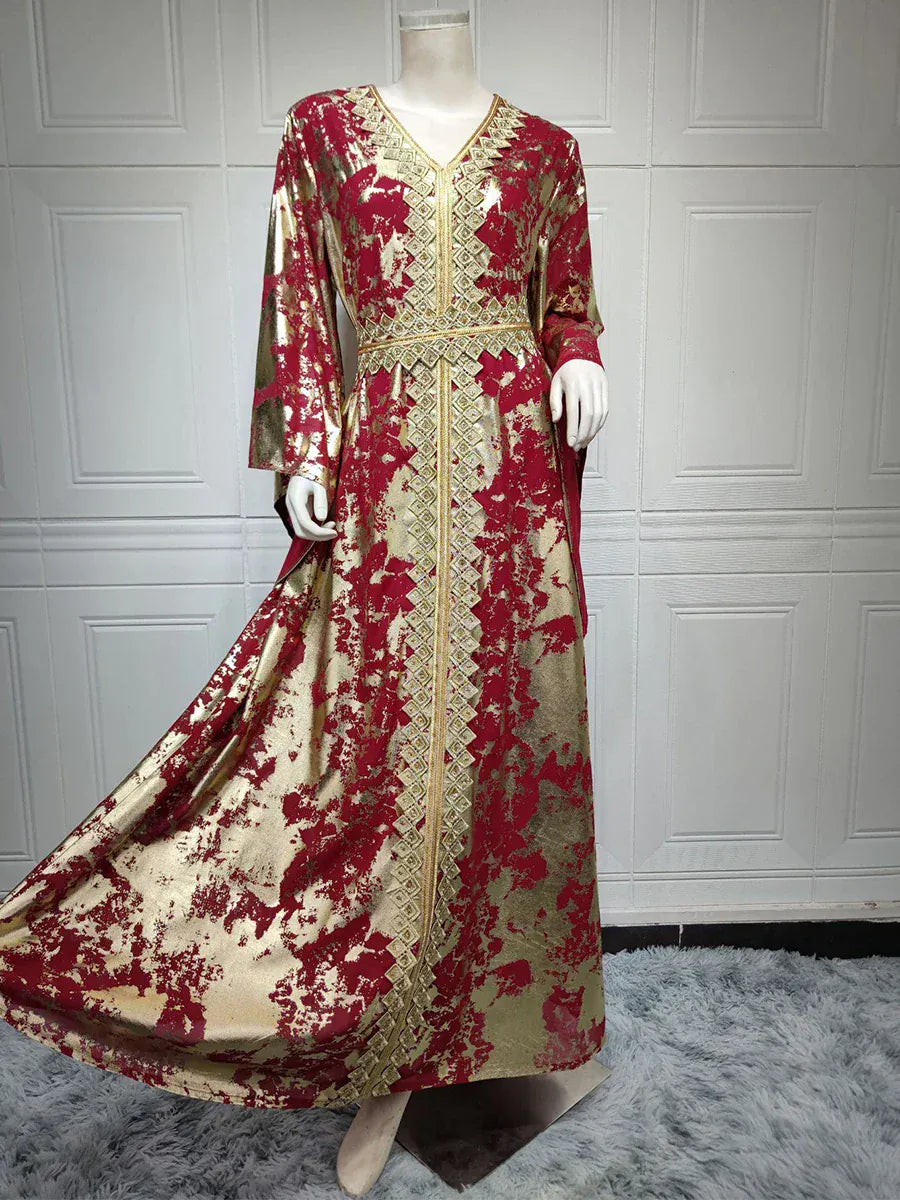 Kaftan Rood en Goud