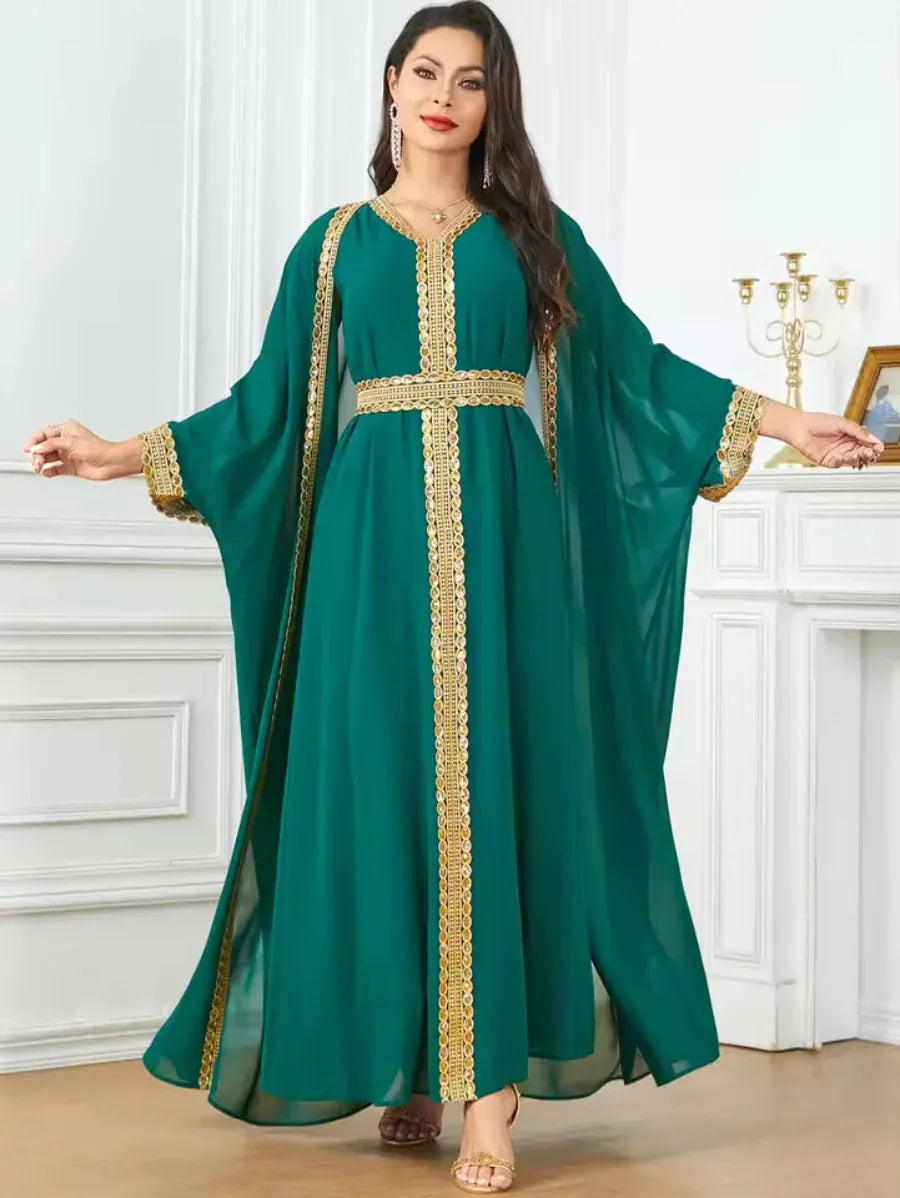 Kaftan Smaragdgrün