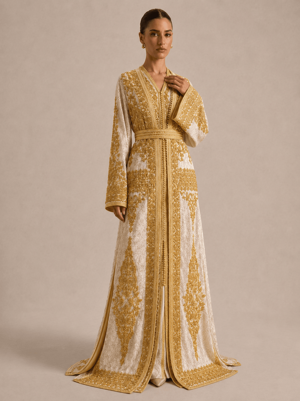 Kaftan Weiß Braut