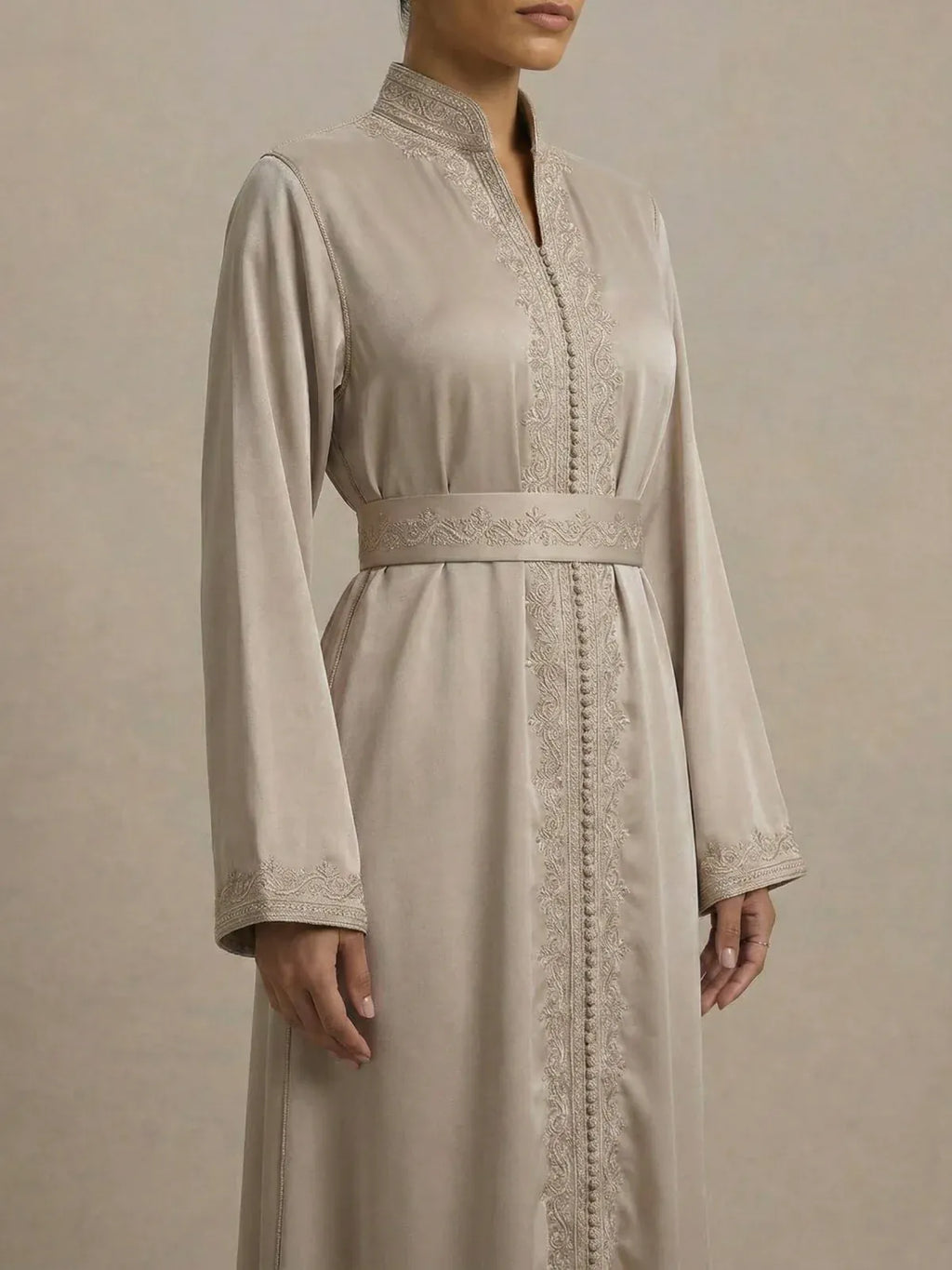 Kaftan Wit Eenvoudig