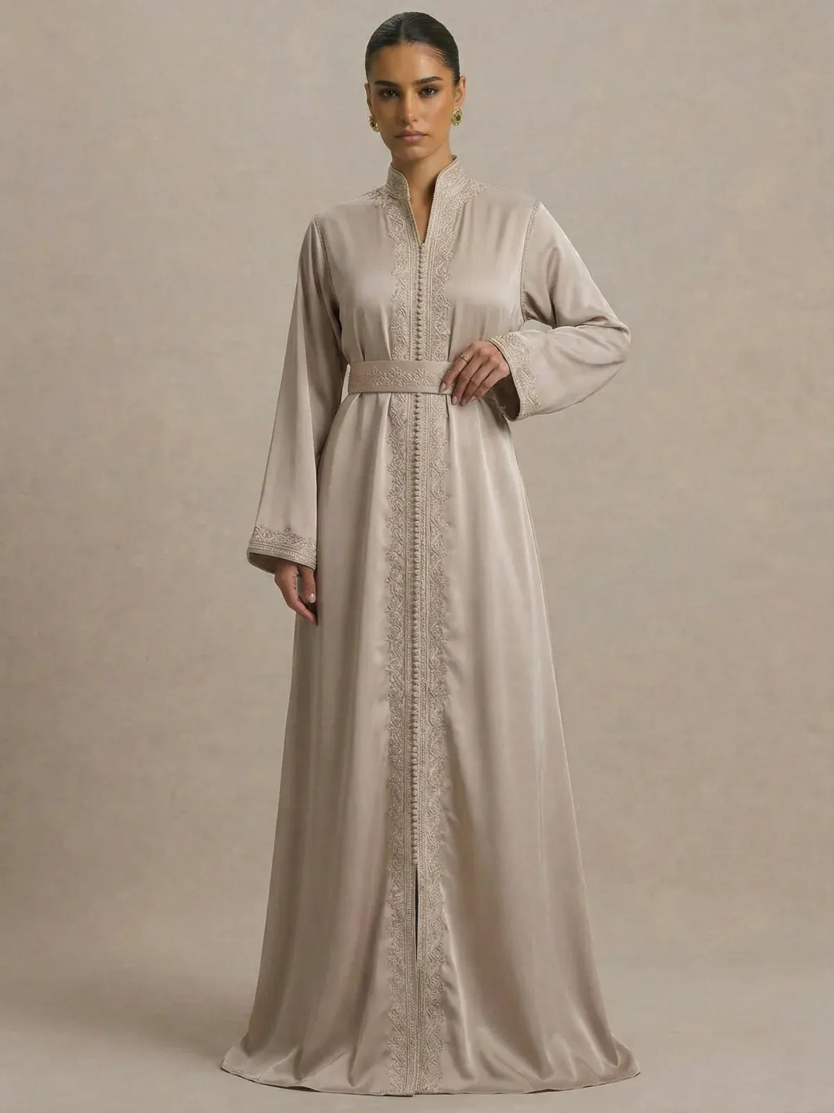 Kaftan Wit Eenvoudig
