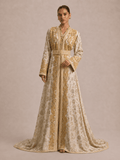 Kaftan Wit en Goudkleurig