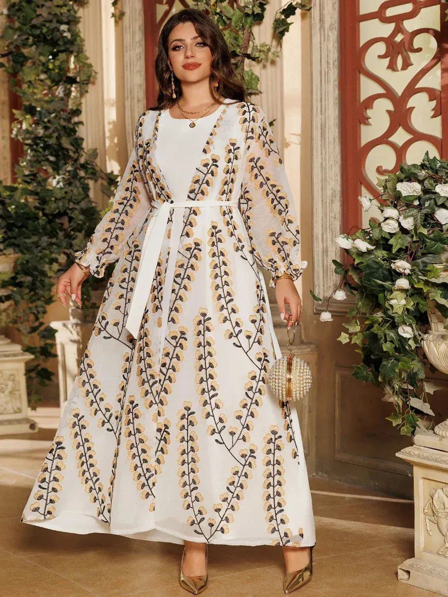 Kaftan Wit en Groen