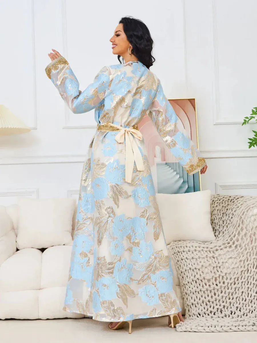 Kaftan Wit Zilverkleurig