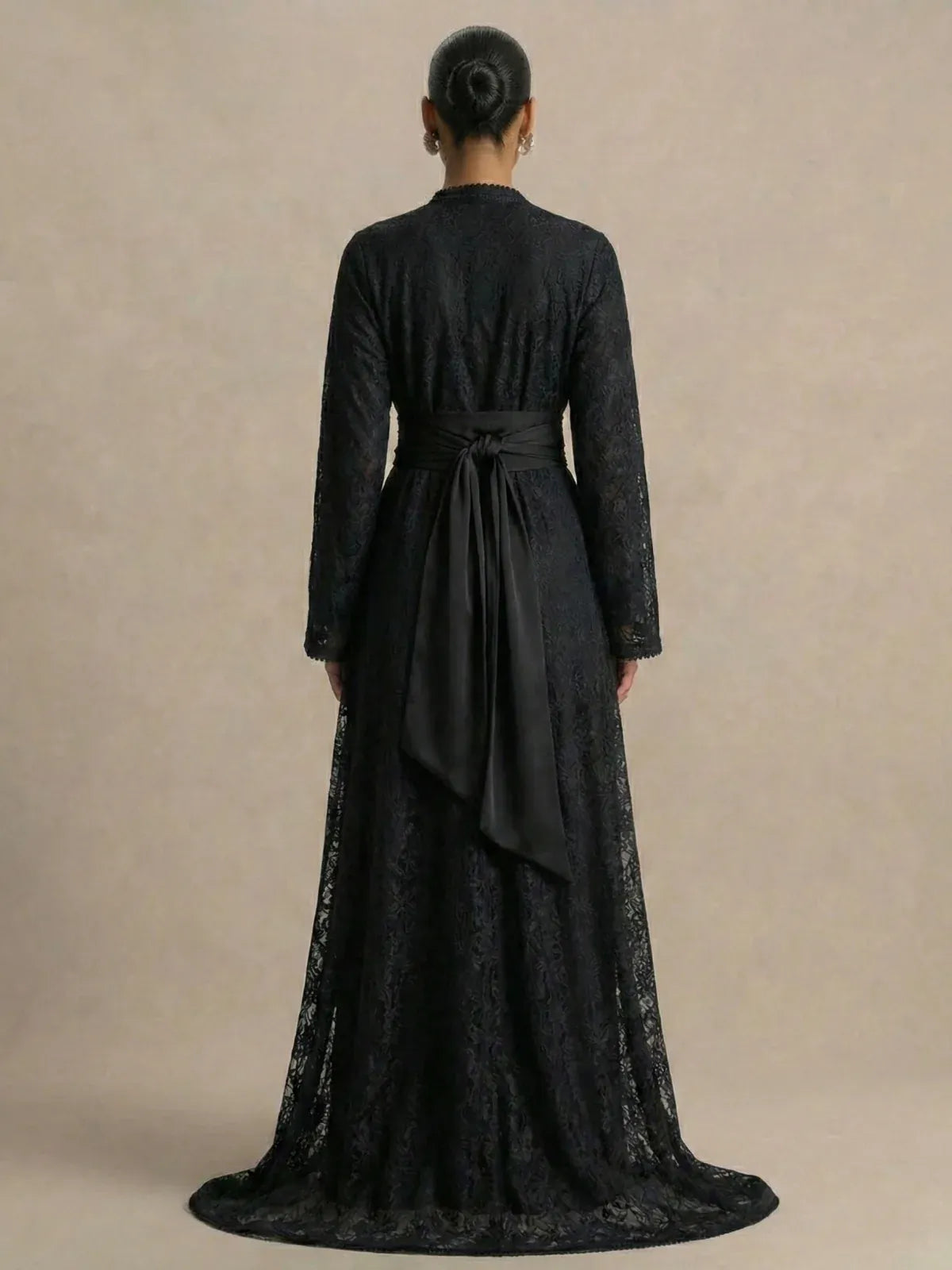 Kaftan Zwart Eenvoudig