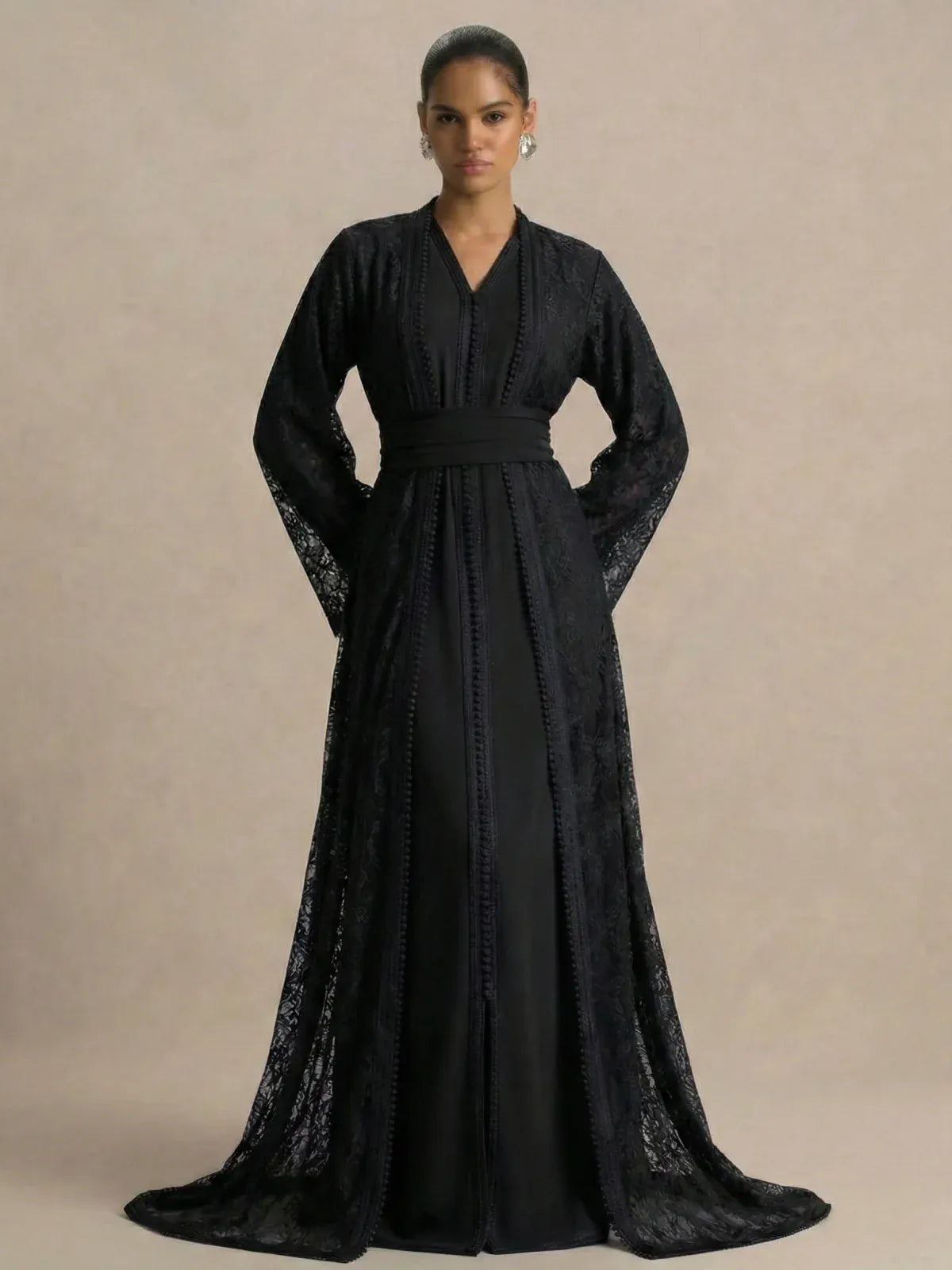 Kaftan Zwart Eenvoudig