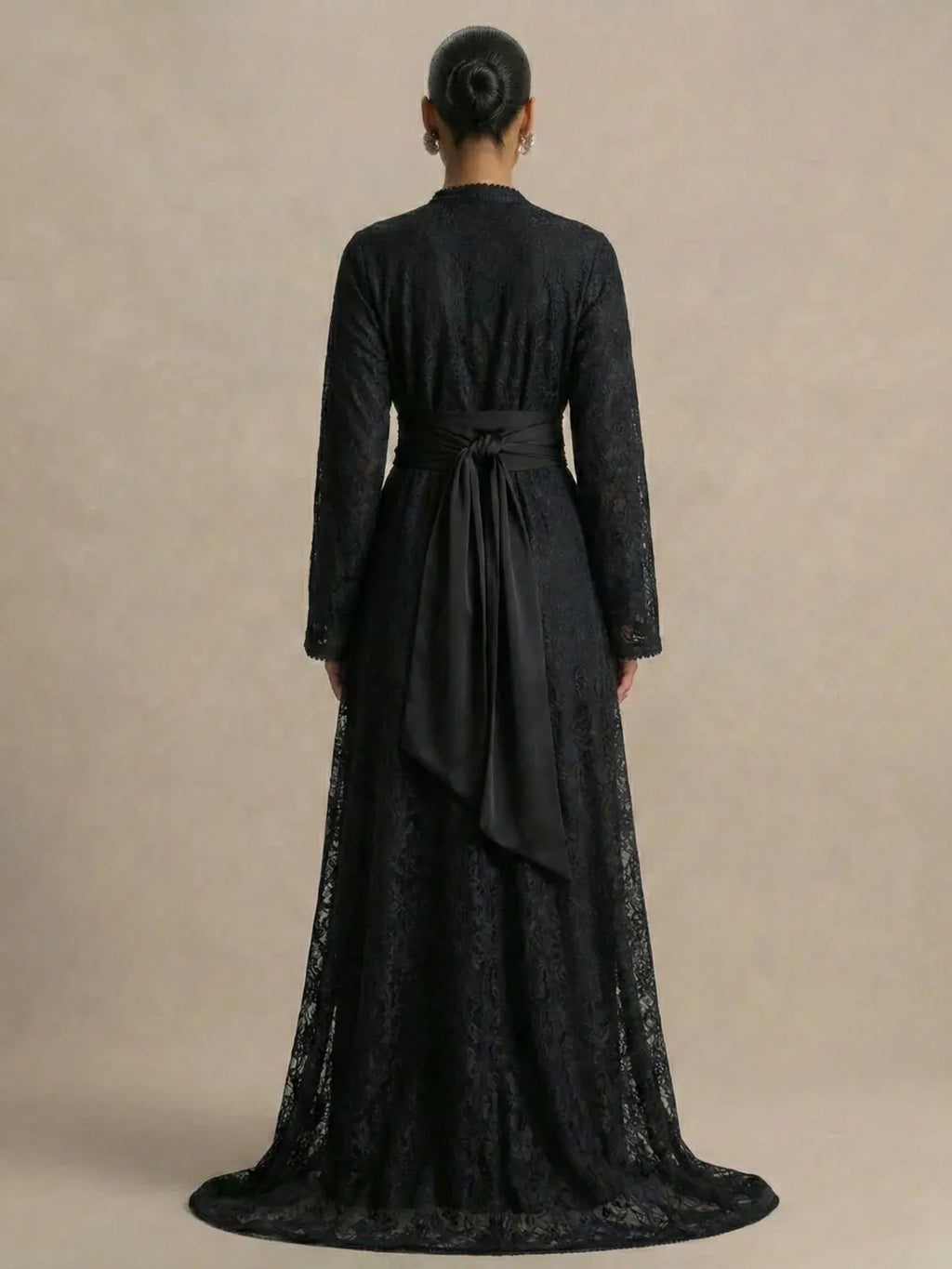 Kaftan Schwarz Einfach