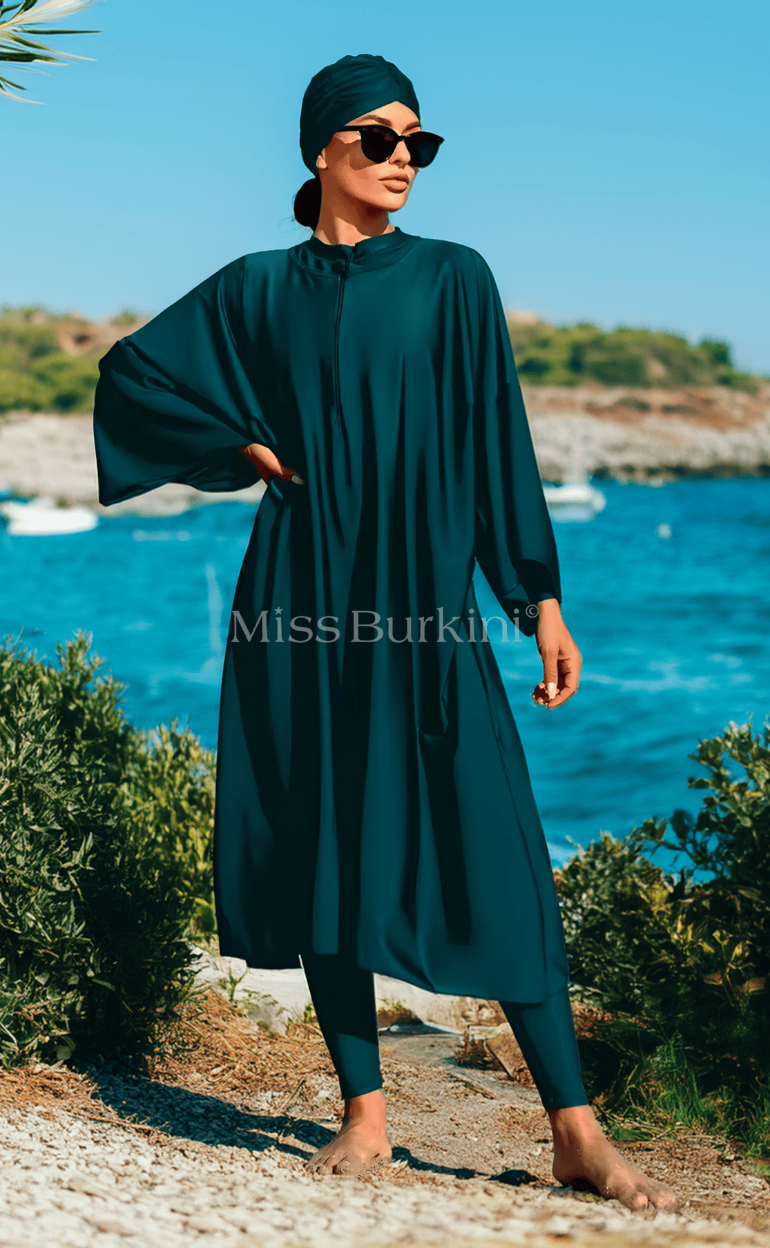 Karla grüner breiter Burkini