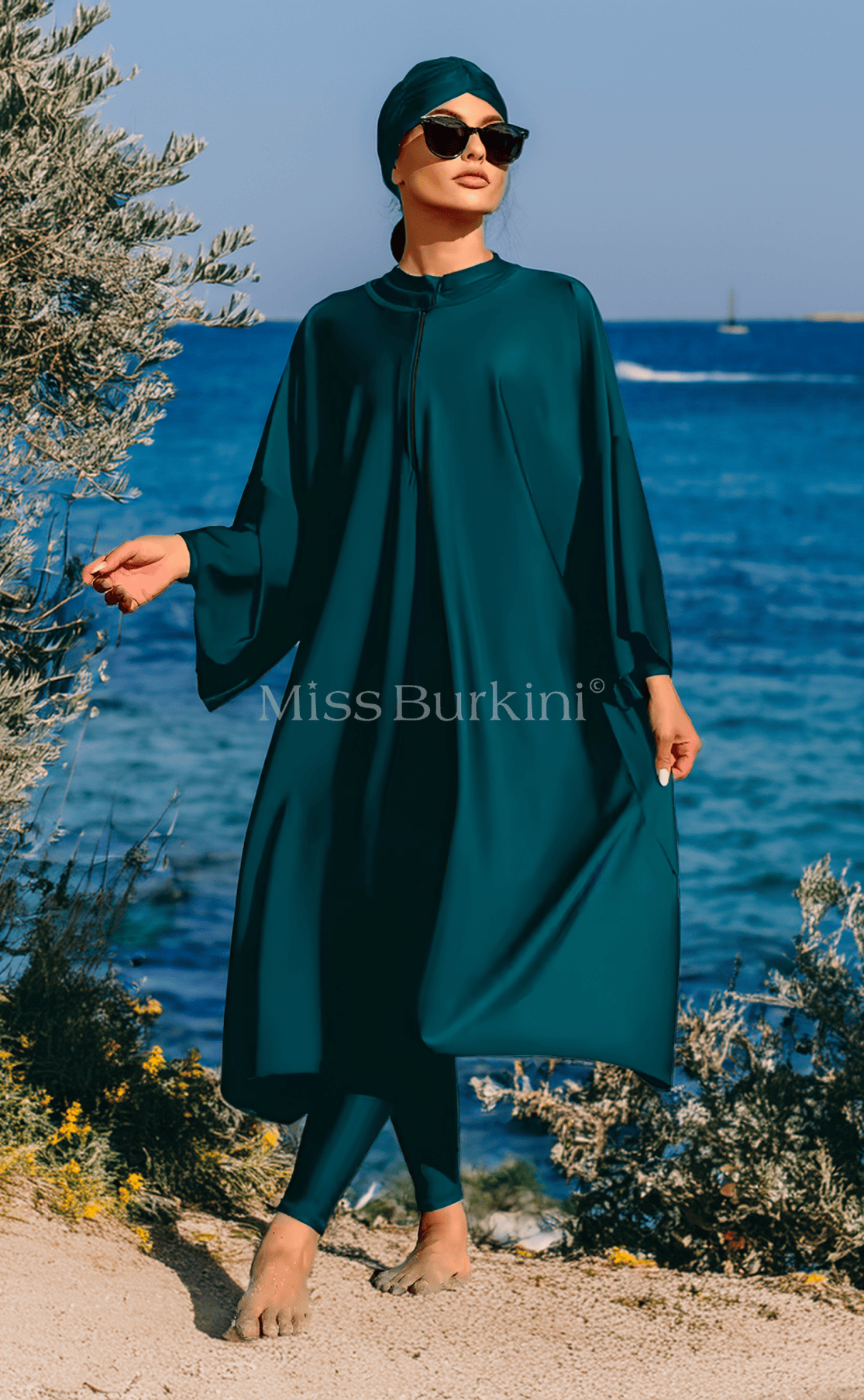Karla grüner breiter Burkini