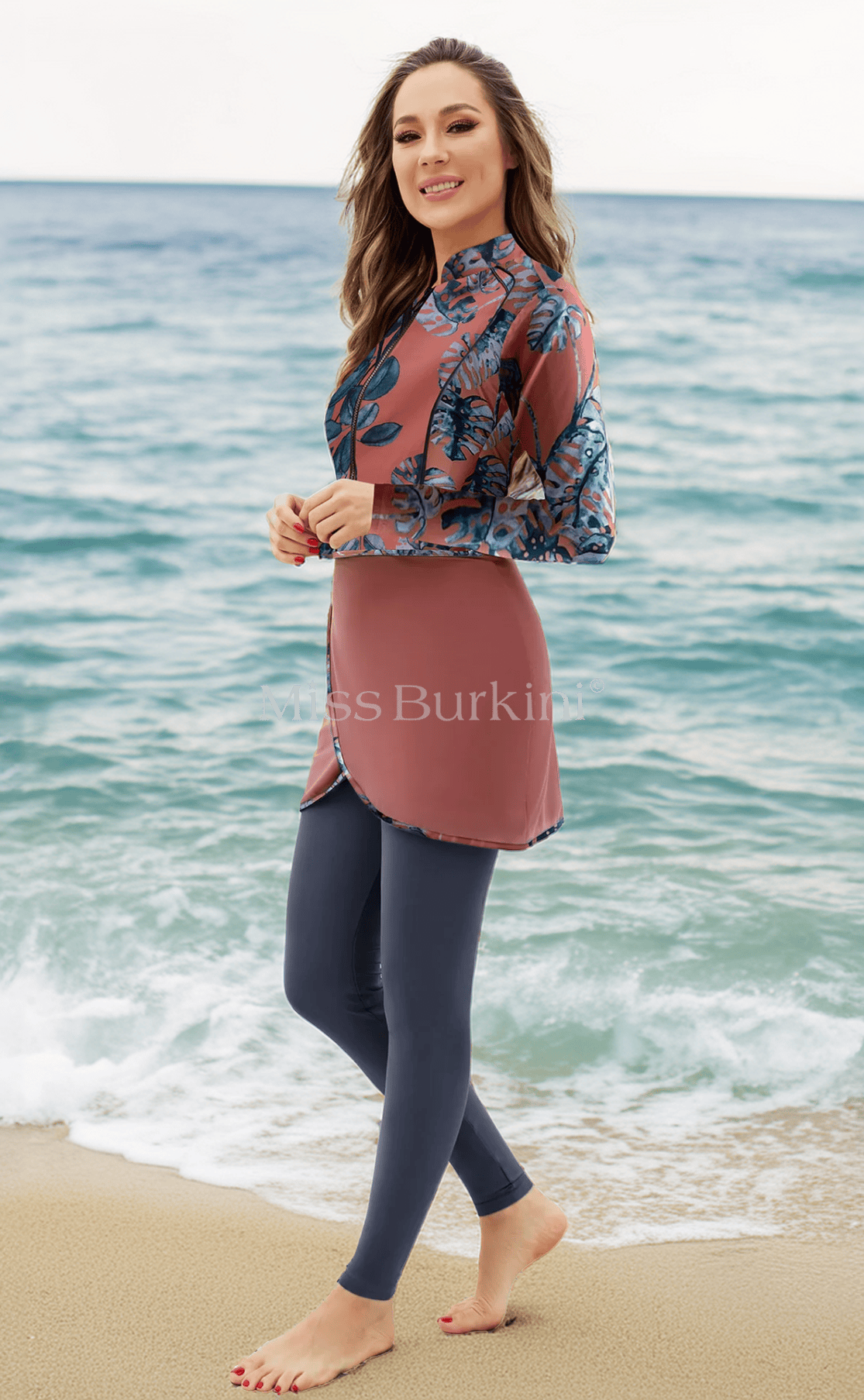 Langer Burkini Malaga Palmrosa