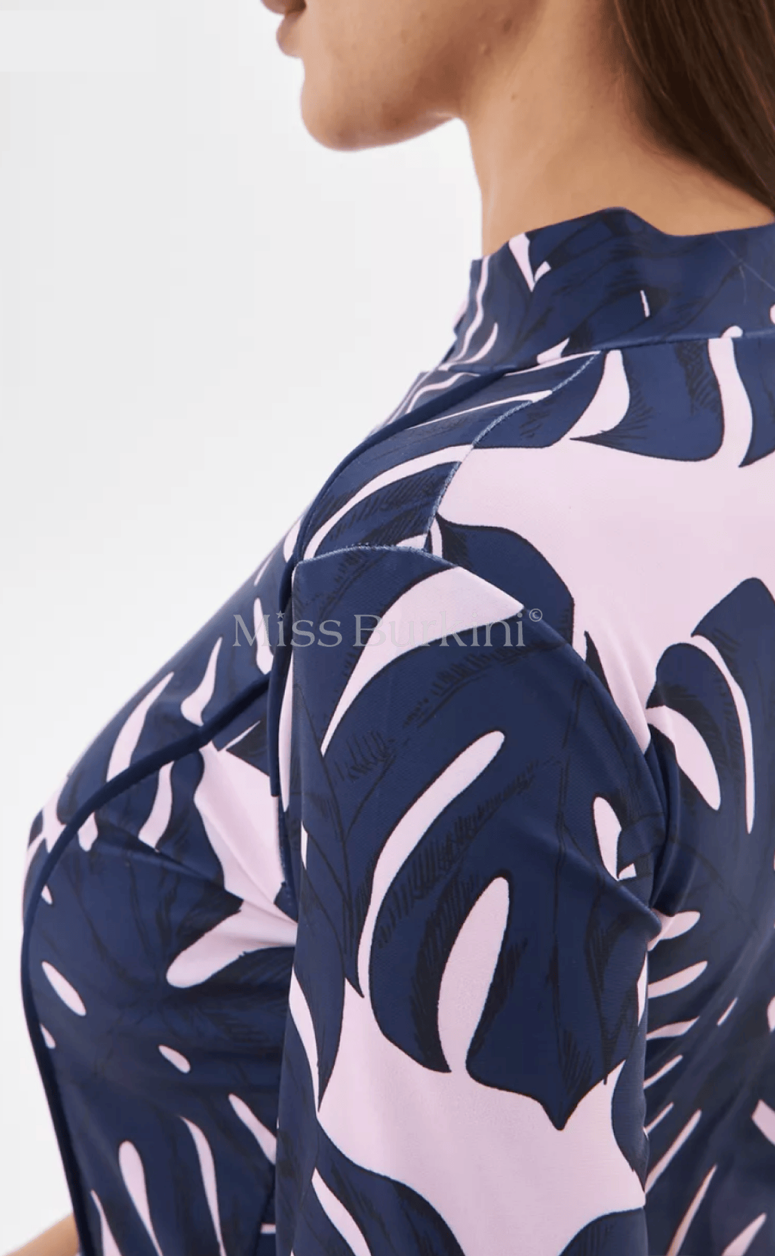 Langer Burkini Malaga Rosa tropisch