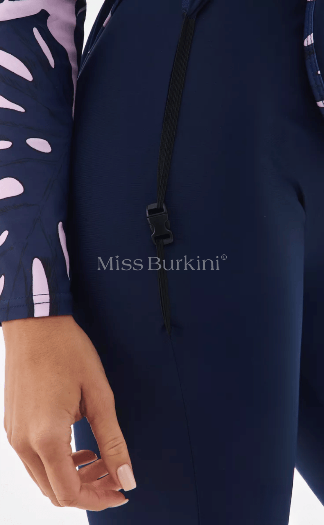 Langer Burkini Malaga Rosa tropisch