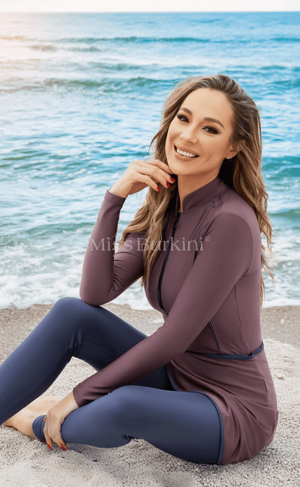 Langer lila Malaga Burkini