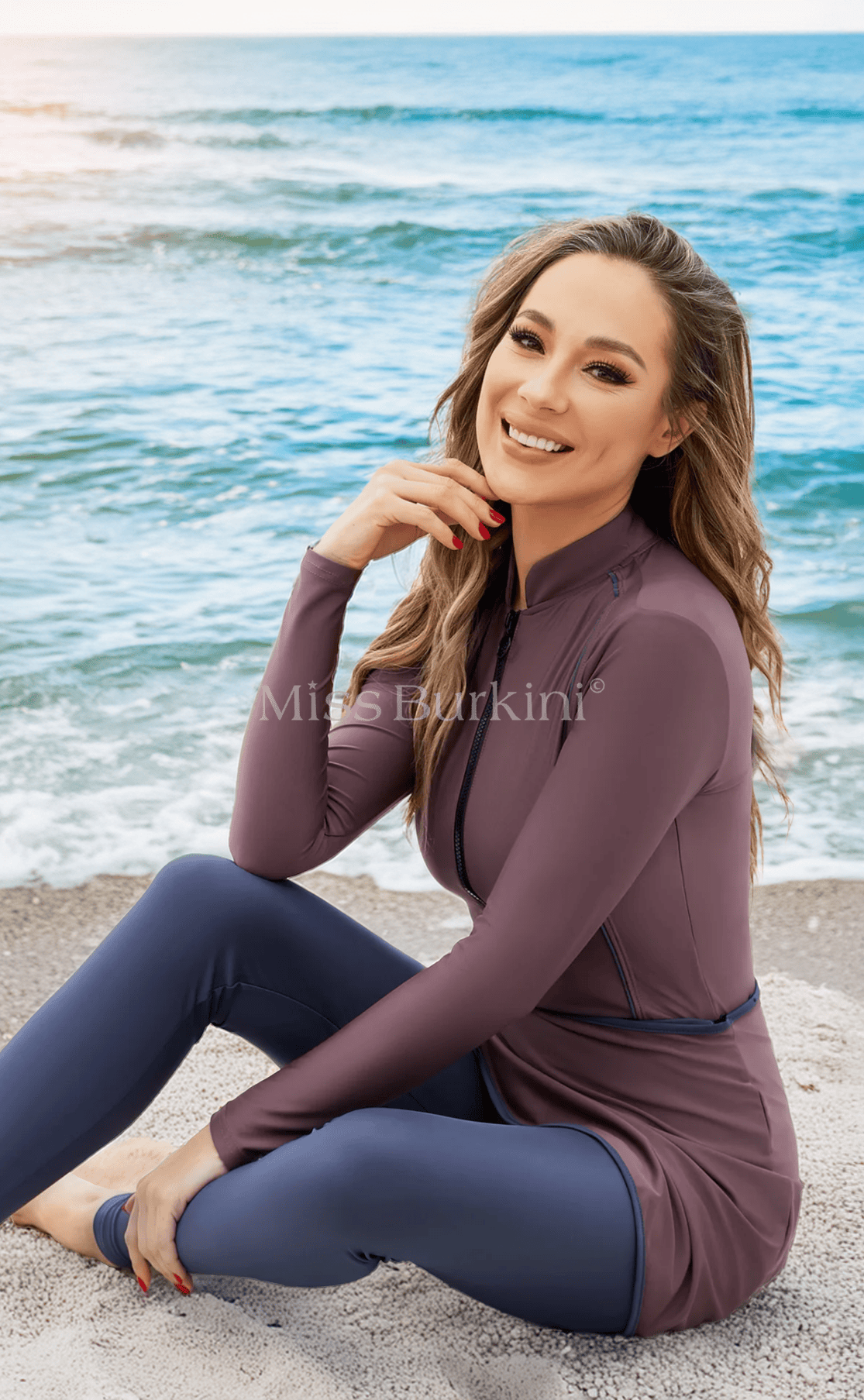 Langer lila Malaga Burkini
