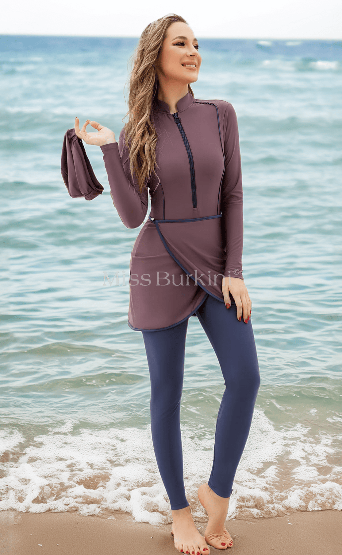 Langer lila Malaga Burkini