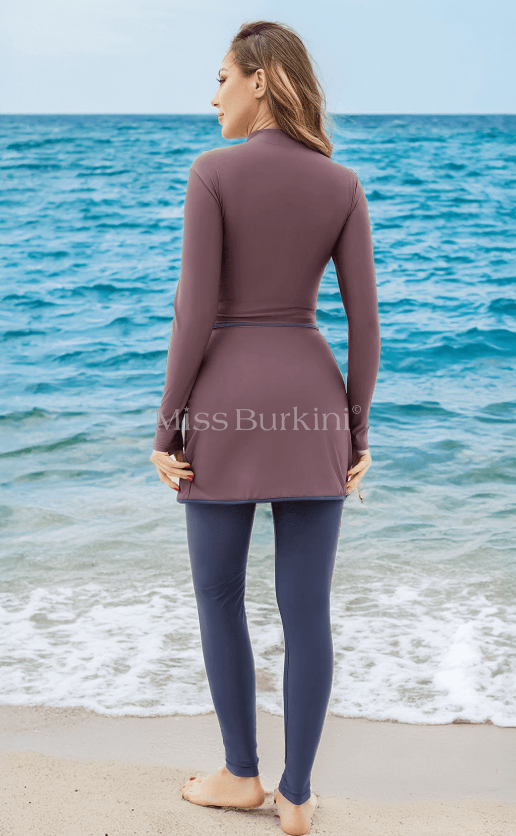 Langer lila Malaga Burkini