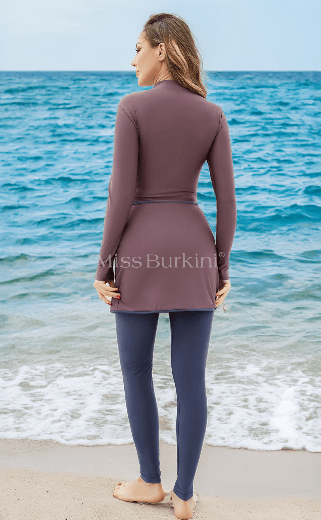 Langer lila Malaga Burkini