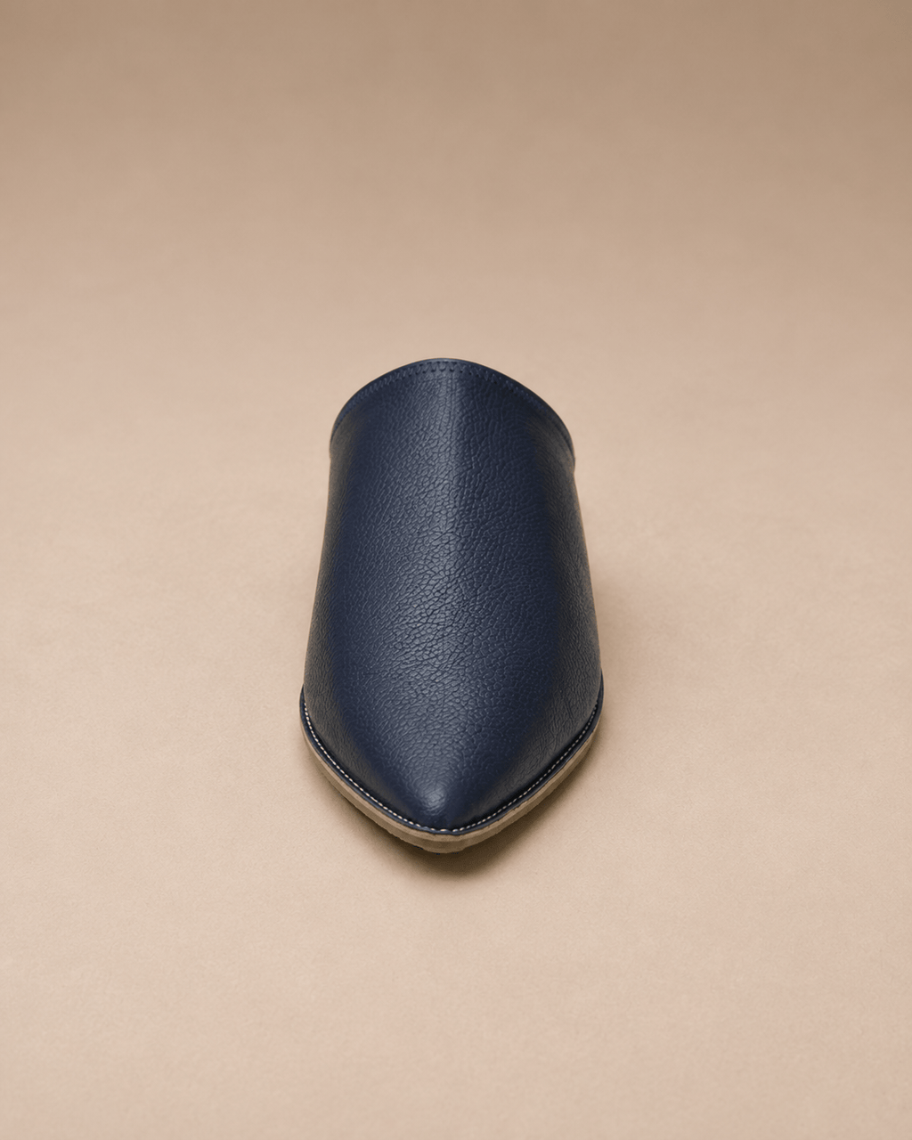 Marokkanische Babouches aus Leder – Nachtblau