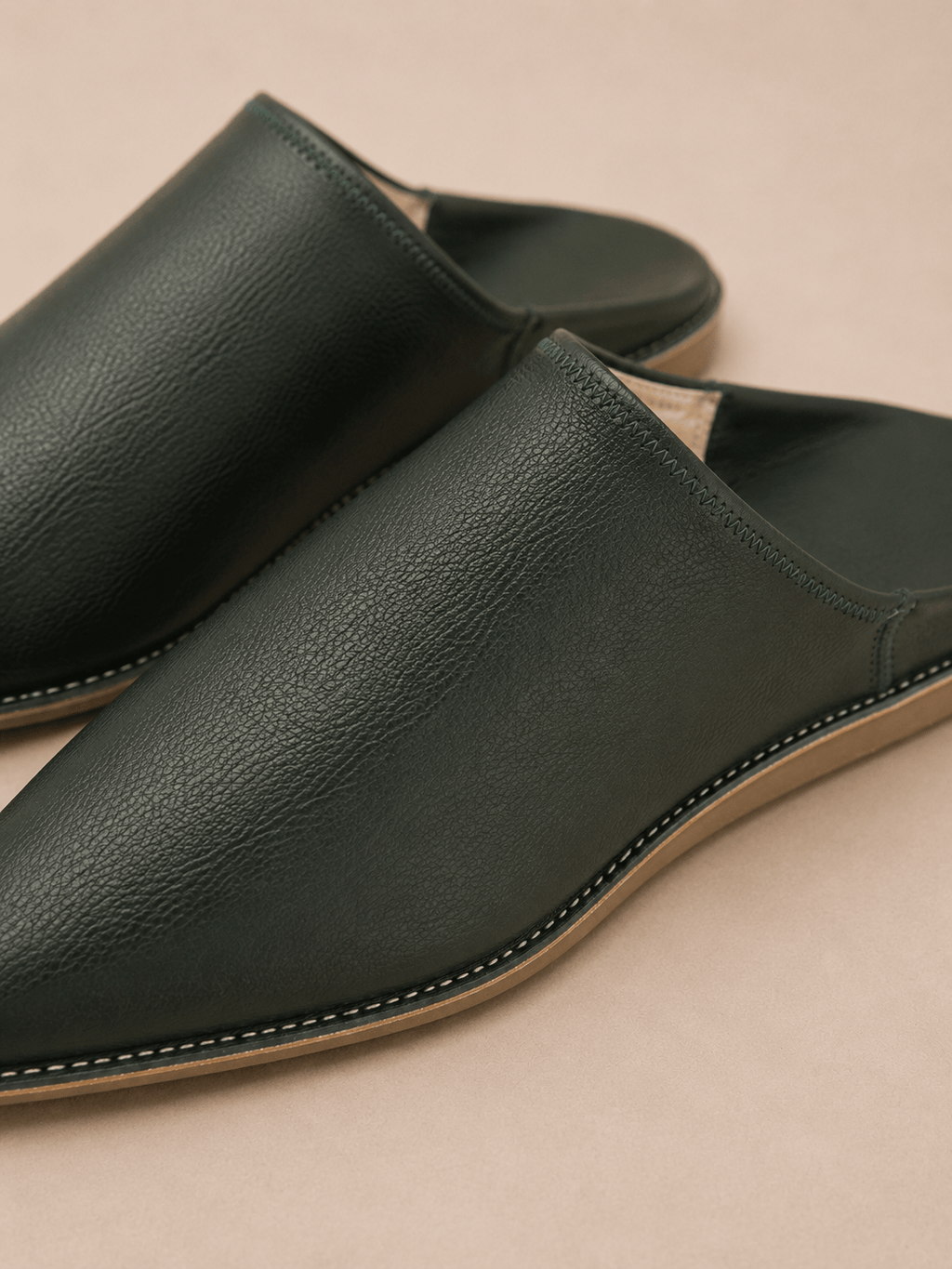 Babouche marocchine in pelle – verde smeraldo
