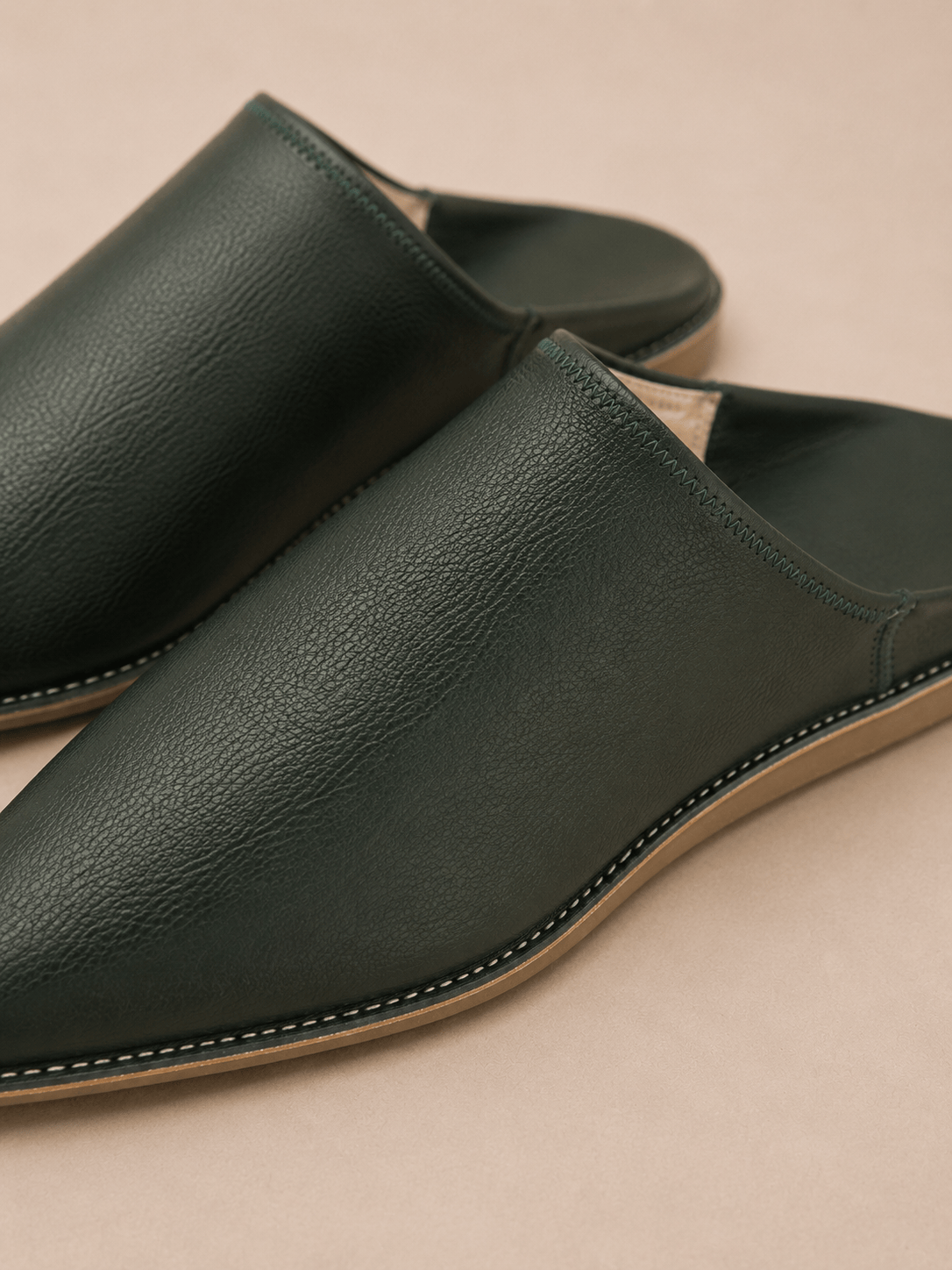 Babouche marocchine in pelle – verde smeraldo